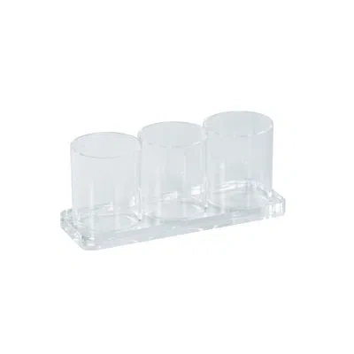 Azar Displays Three Cup Acrylic Deluxe Holder In Clear