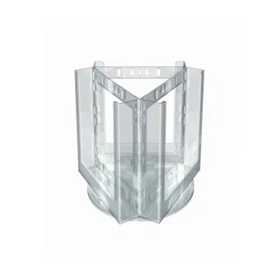 Azar Displays Three-pocket Revolving Bifold Brochure Holder In Clear