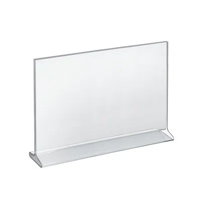 Azar Displays Top Loading Clear Acrylic T-frame Sign Holder 14" Wide X 11'' High-horizontal, 10-pack
