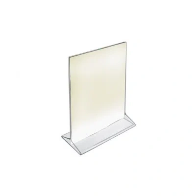 Azar Displays Top Loading Clear Acrylic T-frame Sign Holder 5" Wide X 7'' High-vertical, 10-pack