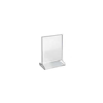 Azar Displays Top Loading Clear Acrylic T-frame Sign Holder 5.5" Wide X 7'' High-vertical, 10-pack