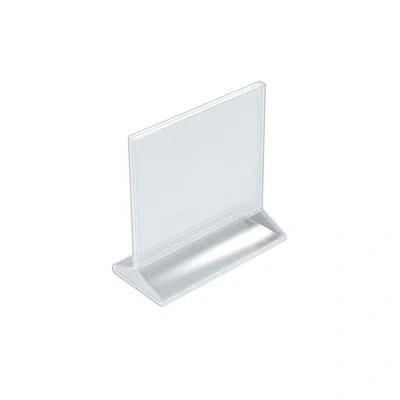 Azar Displays Top Loading Clear Acrylic T-frame Sign Holder 6" Wide X 5.5'' High-horizontal, 10-pack
