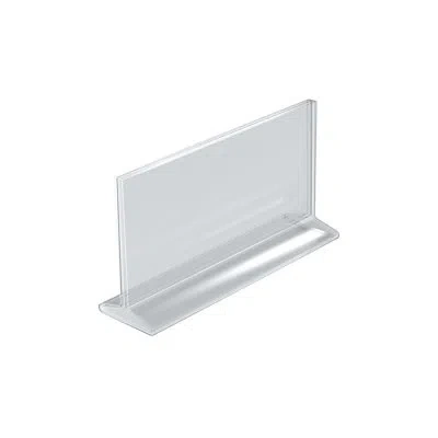 Azar Displays Top Loading Clear Acrylic T-frame Sign Holder 8.5" Wide X 5.5'' High-horizontal, 10-pack