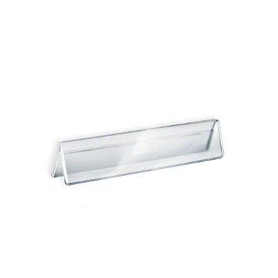 Azar Displays Two Sided Tent Style Clear Acrylic Sign Holder And Nameplate, Size: 11" W X 2" H On Each Side, 10-pa
