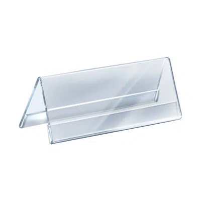 Azar Displays Two Sided Tent Style Clear Acrylic Sign Holder And Nameplate, Size: 11" W X 4.25" H On Each Side, 10