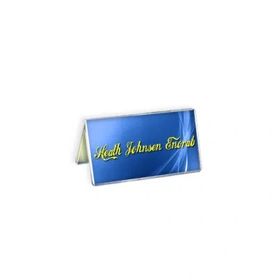 Azar Displays Two Sided Tent Style Clear Acrylic Sign Holder And Nameplate, Size: 6" W X 3" H On Each Side, 10-pac