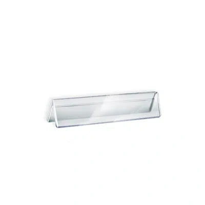 Azar Displays Two Sided Tent Style Clear Acrylic Sign Holder And Nameplate, Size: 8.5" W X 2" H On Each Side, 10-p