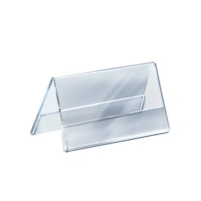 Azar Displays Two Sided Tent Style Clear Acrylic Sign Holder And Nameplate, Size: 8.5" W X 5.5" H On Each Side, 10