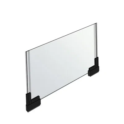 Azar Displays Two-sided Large Acrylic Sign Holder With Magnetic Boots 11"w X 8.5"h, 2-pack In Clear