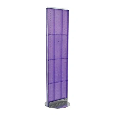 Azar Displays Two-sided Pegboard Floor Display On Revolving Base. Spinner Rack Stand. Panel Size: 16"w X 60"h