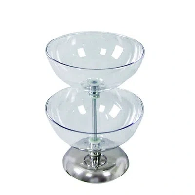Azar Displays Two-tier 12" & 12" Bowl Counter Display In Clear