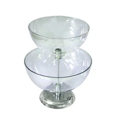 Azar Displays Two-tier 12" & 14" Bowl Counter Display In Clear