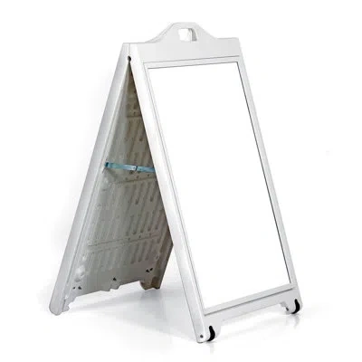 Azar Displays White Double-sided Sidewalk A-frame Sign W/ Protective Lens 24"x36"