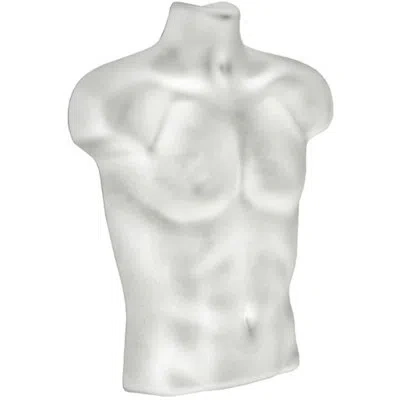 Azar Displays White Plastic Male Bust For Pegboard And Slatwall, 2-pack