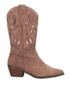 Azarey Woman Ankle Boots Light Brown Size 5 Textile Fibers, Synthetisches Material In Sand