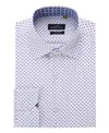 Azaro Uomo Men's Business Geometric Long Sleeve Button Down Shirt In Blue
