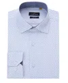 Azaro Uomo Men's Business Geometric Long Sleeve Button Down Shirt In White