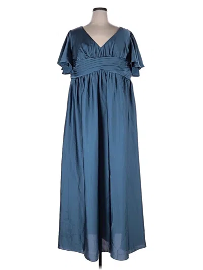 Pre-owned Azazie Casual Dress In Blue