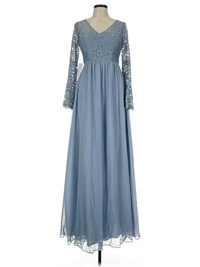 Pre-owned Azazie Cocktail Dress In Blue