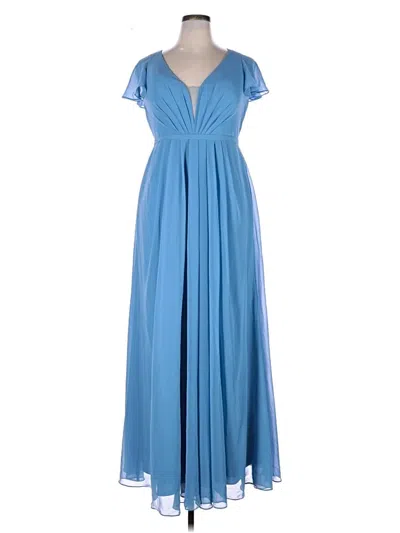 Pre-owned Azazie Cocktail Dress In Blue