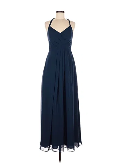 Pre-owned Azazie Cocktail Dress In Blue