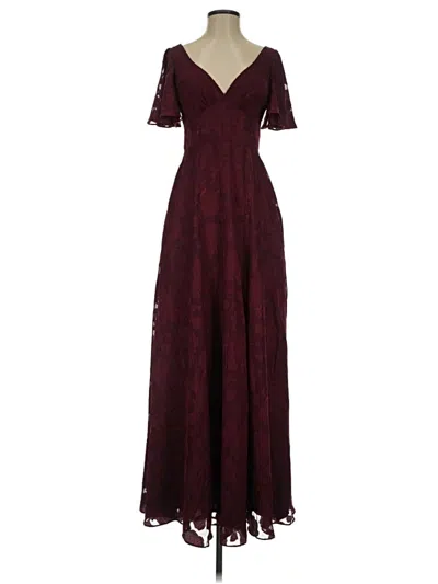 Pre-owned Azazie Cocktail Dress In Burgundy