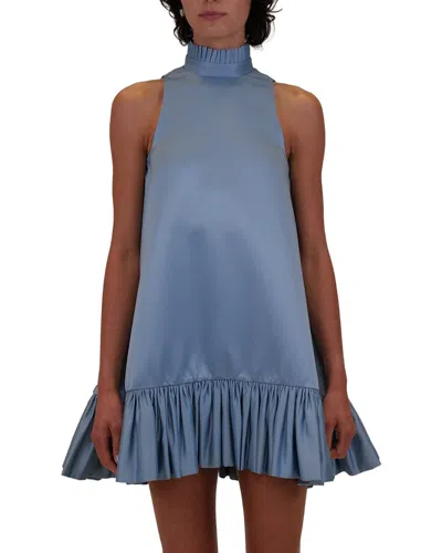 Azeeza Alcott Mini Dress In Hazy Blue