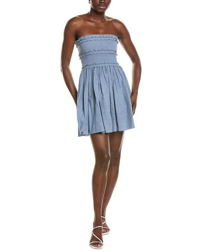 Azeeza Anya Mini Dress In Medium Denim