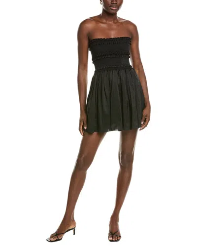 Azeeza Anya Silk Mini Dress In Black