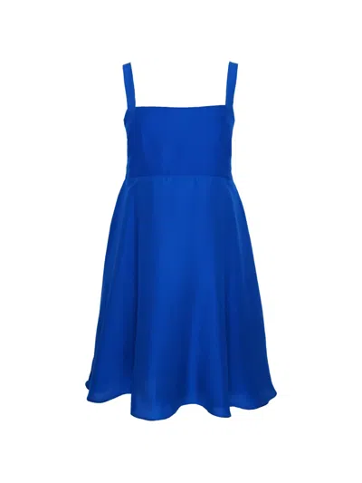Azeeza Arden Raw Mini Dress In Blue