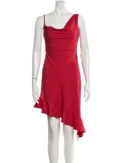 Pre-owned Azeeza Asymmetrical Mini Dress W/ Tags In Red