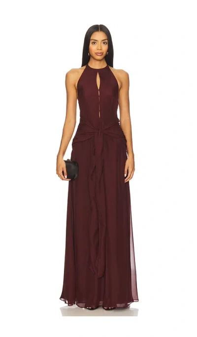 Azeeza Avya Gown In Burgundy