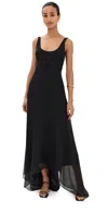 Azeeza Bria Midi Dress Black In Black