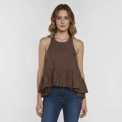 Pre-owned Azeeza Brown Poplin Halter Neck Back Open Winston Top S