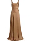 Azeeza Deepika Gown In Brown