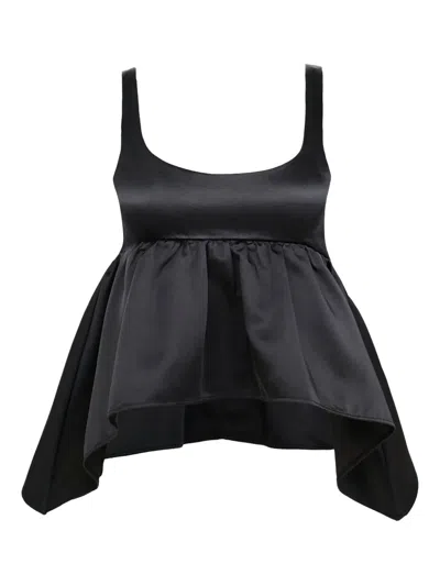 Azeeza Esme Satin Top In Black