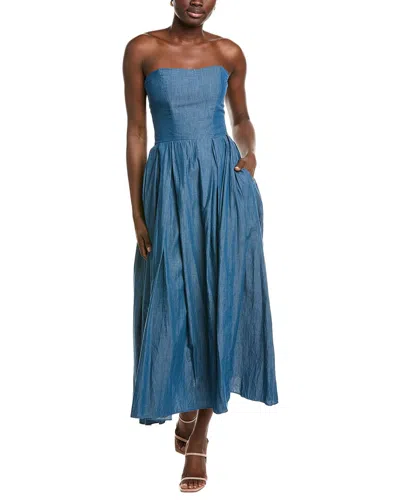 Azeeza Ezra Midi Dress In Blue