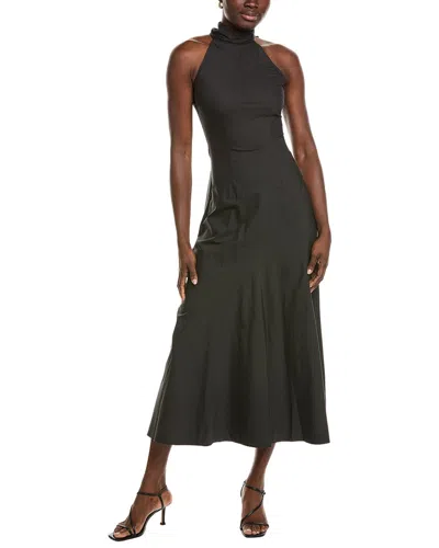 Azeeza Faye Midi Dress In Black