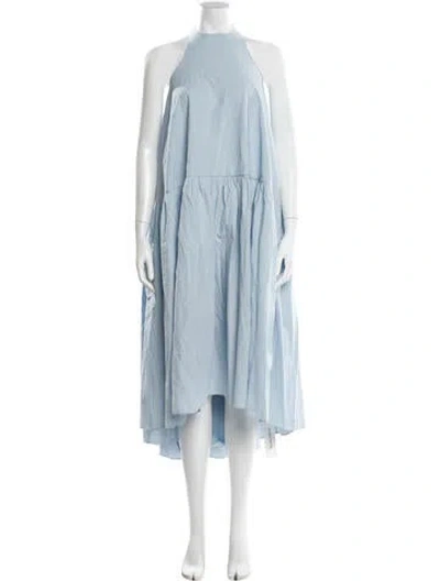 Pre-owned Azeeza Halterneck Long Dress In Blue