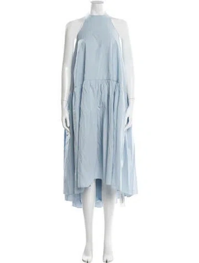 Pre-owned Azeeza Halterneck Long Dress In Blue