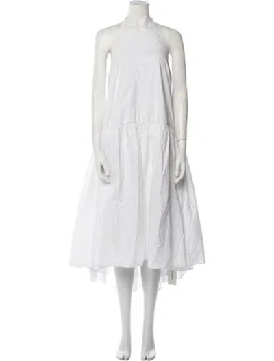 Pre-owned Azeeza Halterneck Long Dress W/ Tags In White