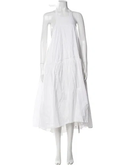 Pre-owned Azeeza Halterneck Long Dress In White