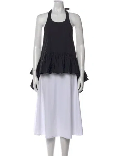 Pre-owned Azeeza Halterneck Sleeveless Top In Black