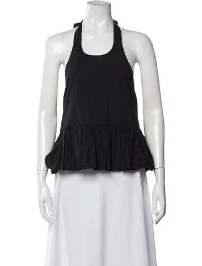 Pre-owned Azeeza Halterneck Sleeveless Top In Black
