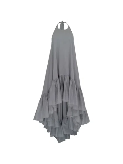 Azeeza Hannah Ruffled Dress In Gray
