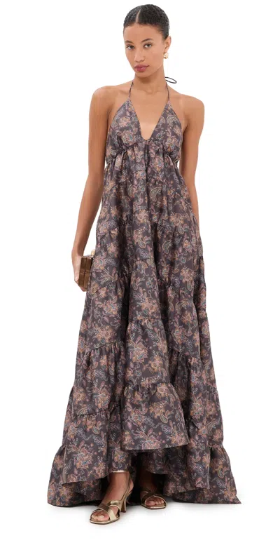 Azeeza Kitty Gown Chocolate Paisley