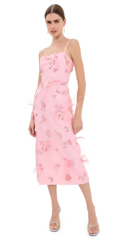 Azeeza Kye Midi Dress Rosewater In Pink