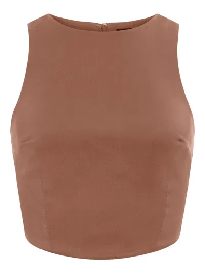 Azeeza Lina Top In Brown