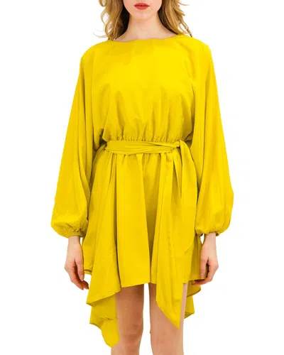 Azeeza Naila Silk Mini Dress In Pear