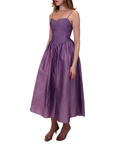 Azeeza Naina Midi Dress In Purple